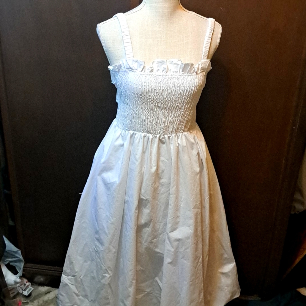 Nwt English factory smocked flair dress